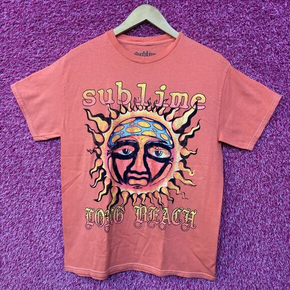 Sublime Monochrome Orange Logo Rock Tee size small - Picture 1 of 4